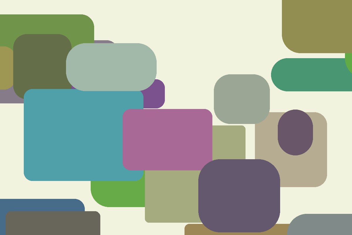Composition thumbnails made from bold simple shapes.